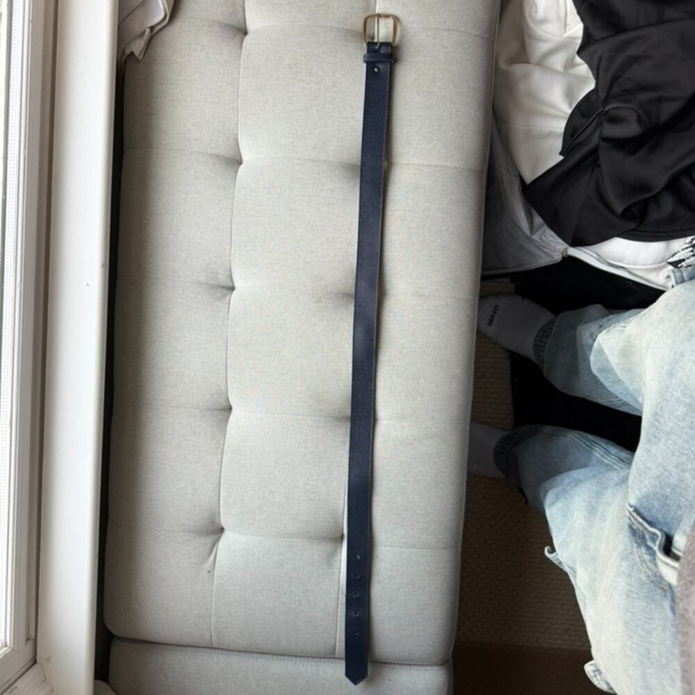 Navy blue and gold belt